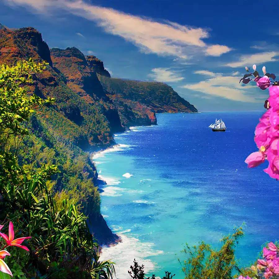 Na Pali Coast with Ship Hawaii