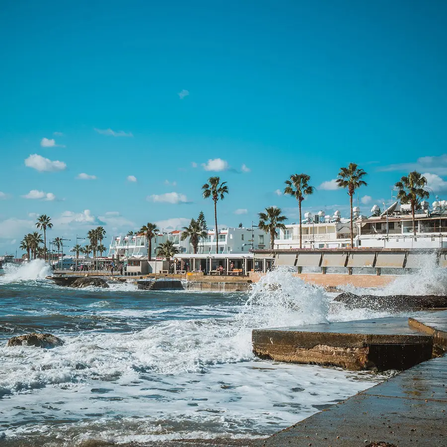 Beach front paphos cyprus