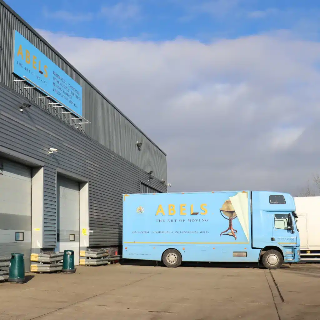 Commercial storage warehouse racking with pallets