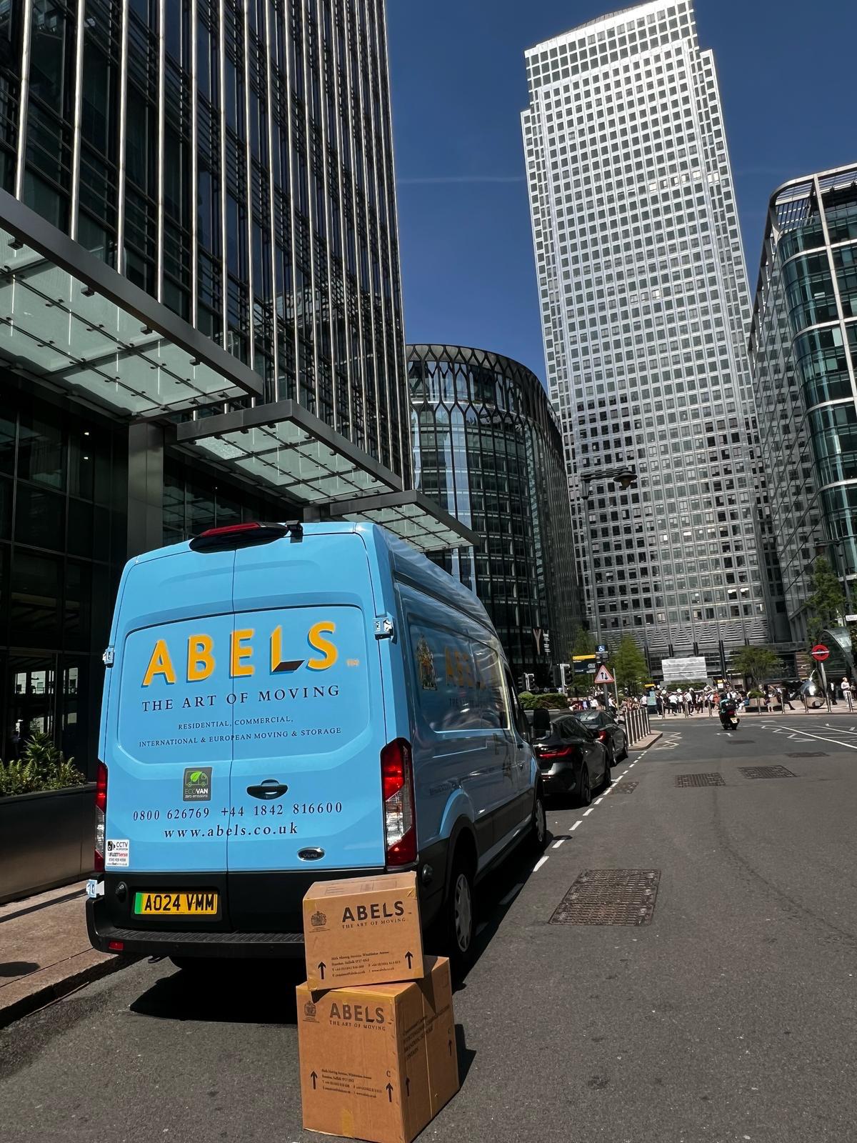 Van in Canary Wharf