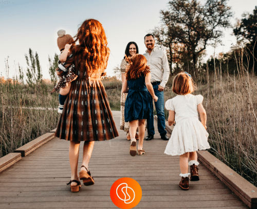 Split family with kids